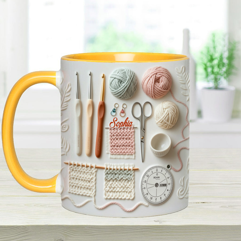 J'adore le crochet - Mug personnalisé à motif crochet