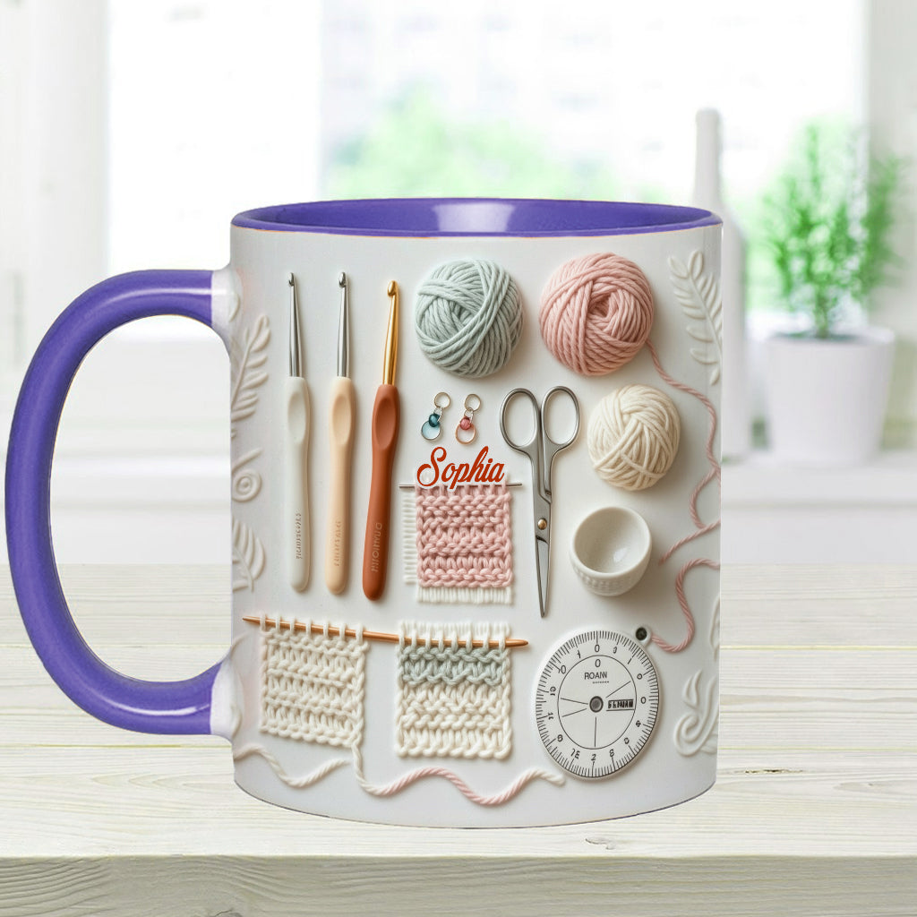 J'adore le crochet - Mug personnalisé à motif crochet