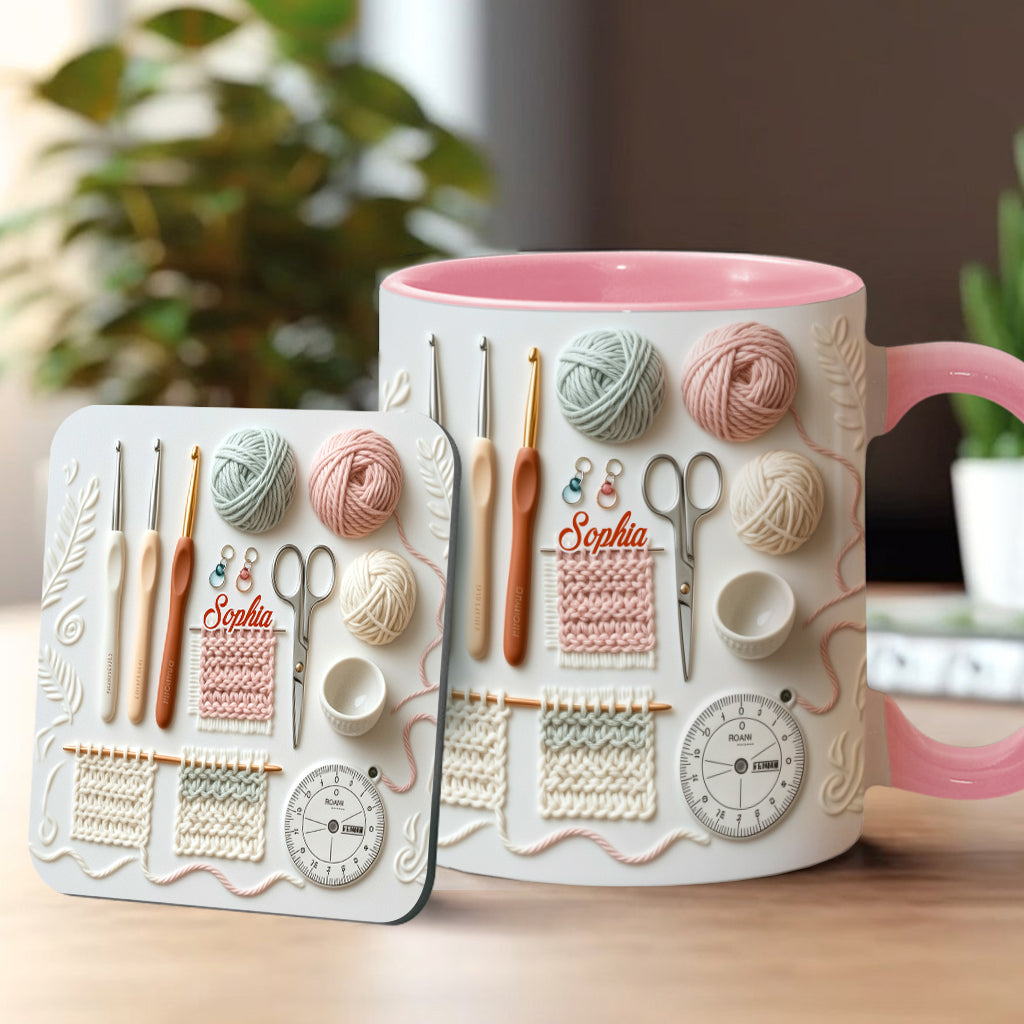 J'adore le crochet - Mug personnalisé à motif crochet