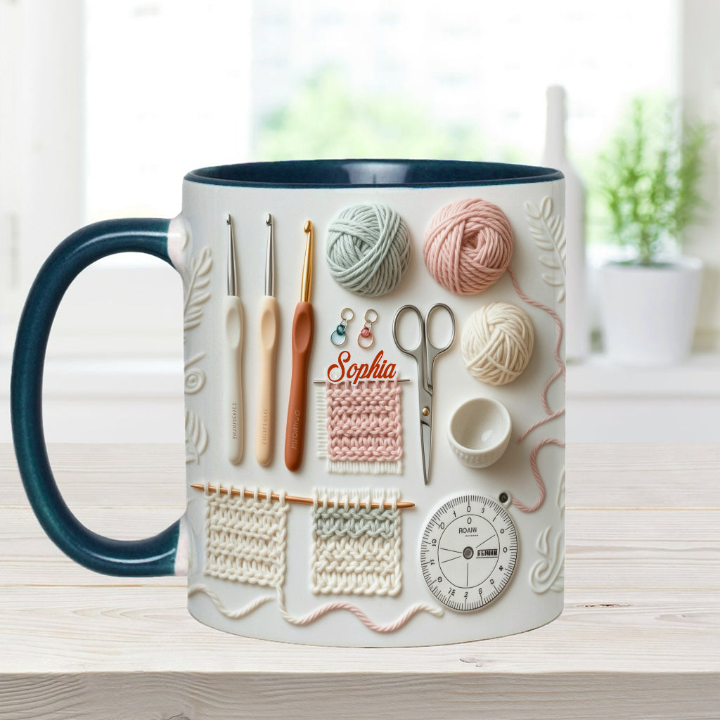 J'adore le crochet - Mug personnalisé à motif crochet