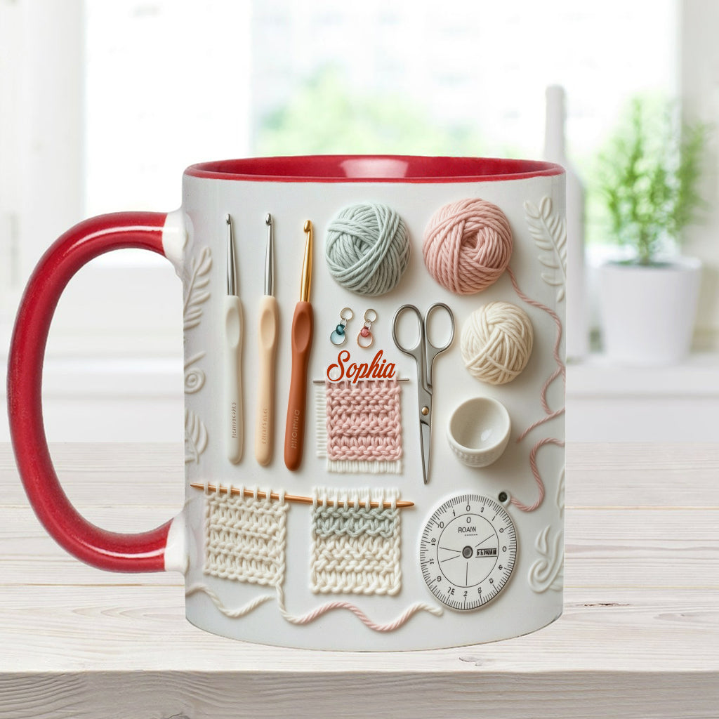 J'adore le crochet - Mug personnalisé à motif crochet