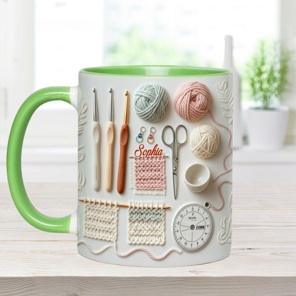 J'adore le crochet - Mug personnalisé à motif crochet