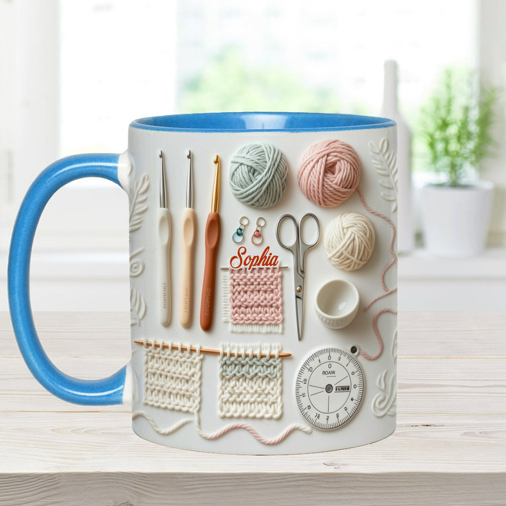 J'adore le crochet - Mug personnalisé à motif crochet