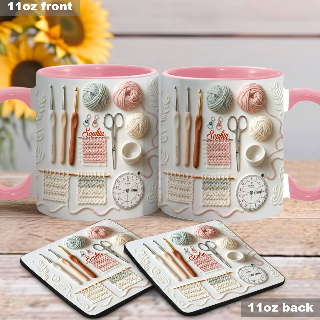 J'adore le crochet - Mug personnalisé à motif crochet