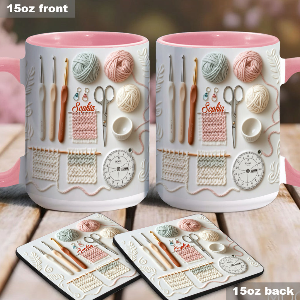 J'adore le crochet - Mug personnalisé à motif crochet