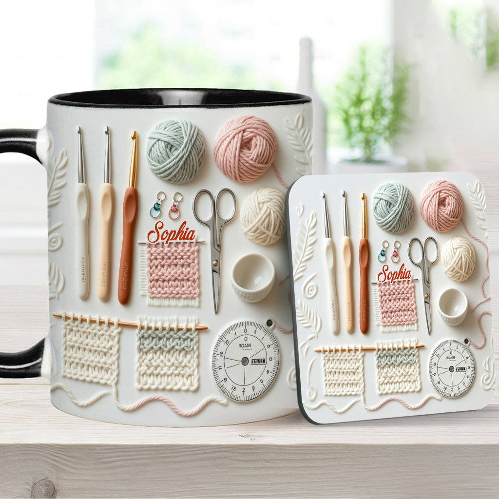 J'adore le crochet - Mug personnalisé à motif crochet