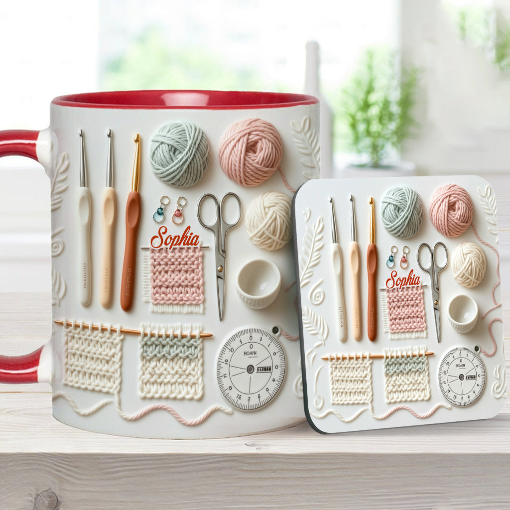 J'adore le crochet - Mug personnalisé à motif crochet