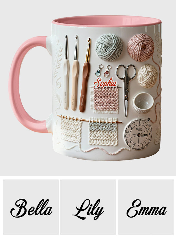 J'adore le crochet - Mug personnalisé à motif crochet