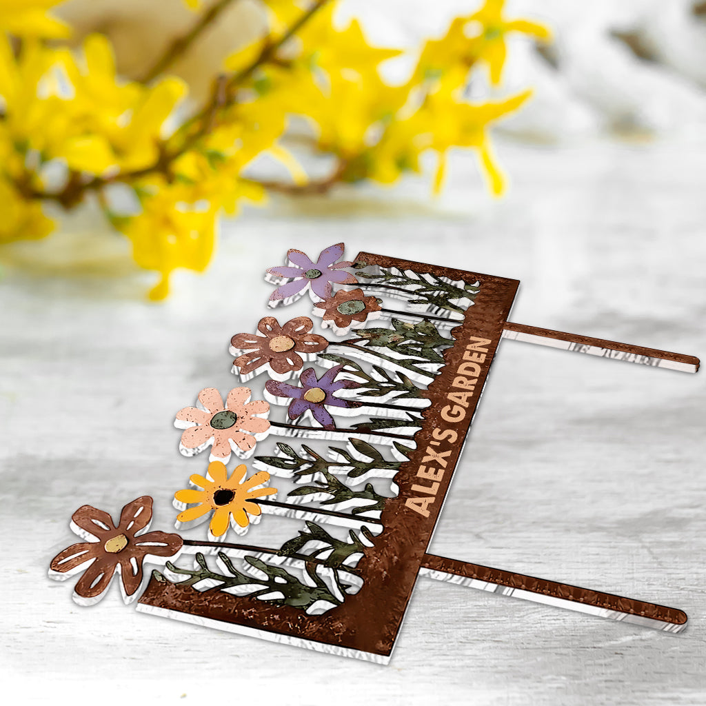 Mein Garten – Personalisiertes Gartenschild aus Acryl / Acryl-Gartenplakette