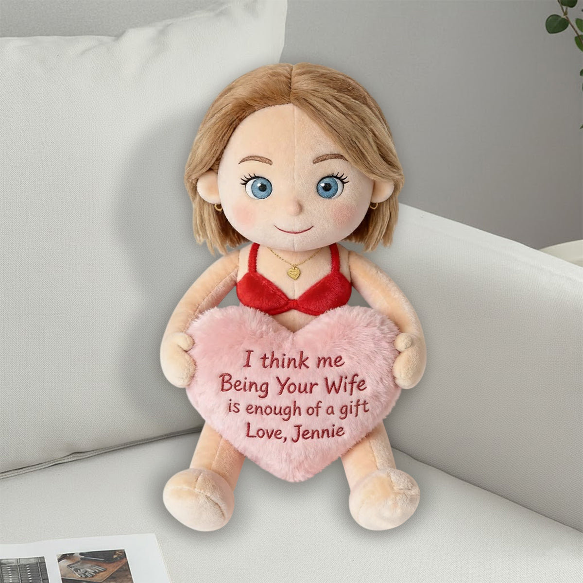 Coussin personnalisé en fausse fourrure pour couple, réalisé à partir de n'importe quelle photo