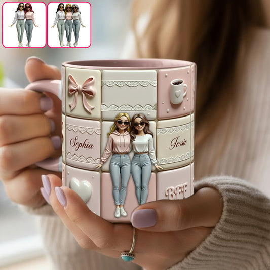 BFFs für immer – Personalisierte Tasse mit Freundschaftsmotiv