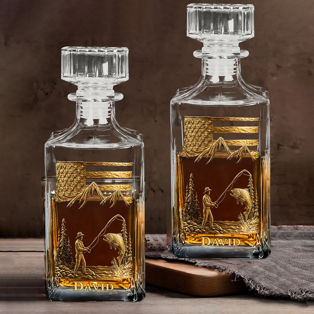 Fishing For Life - Personalized Fishing Whiskey Glass