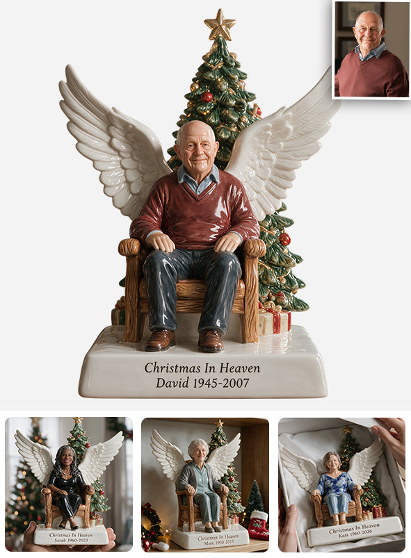 Weihnachten im Himmel - Personalisierte 3D-Plakette