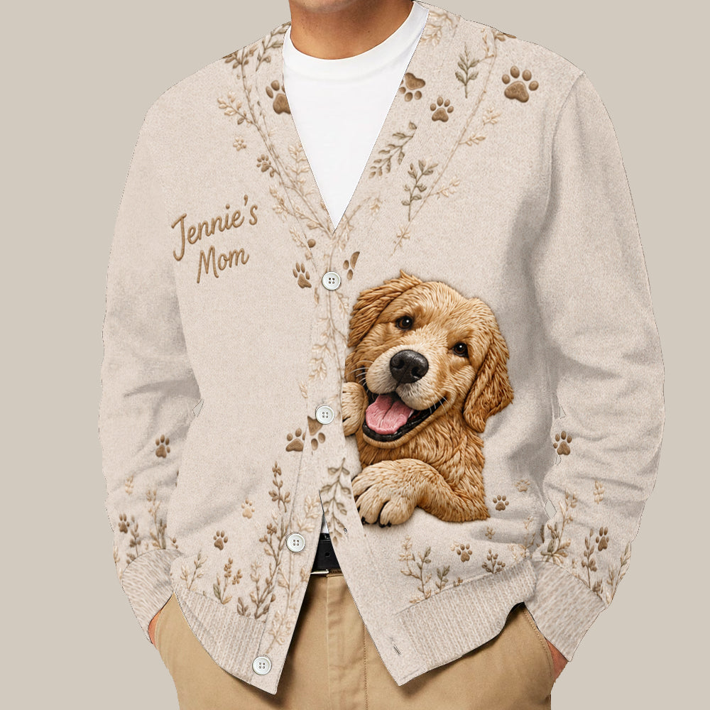 Cardigan pour Chien Personnalisé - Floral Peeking