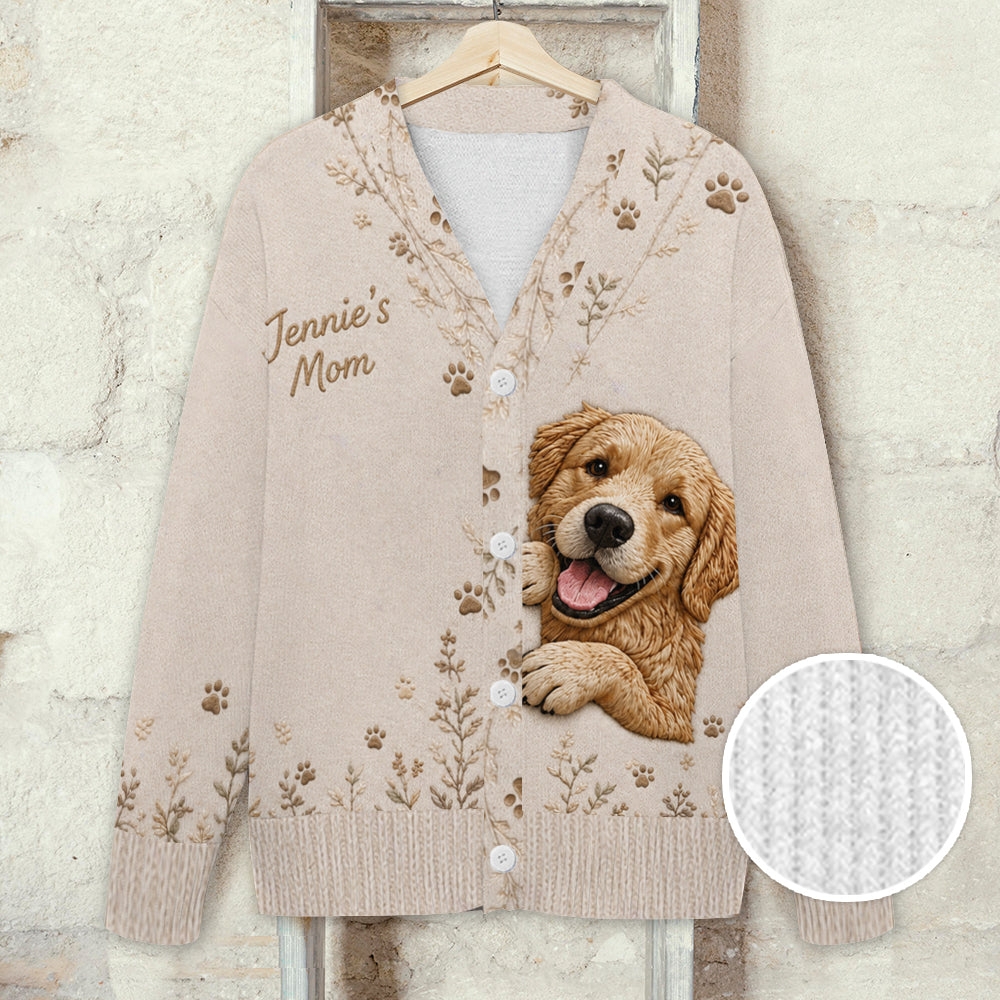 Cardigan pour Chien Personnalisé - Floral Peeking