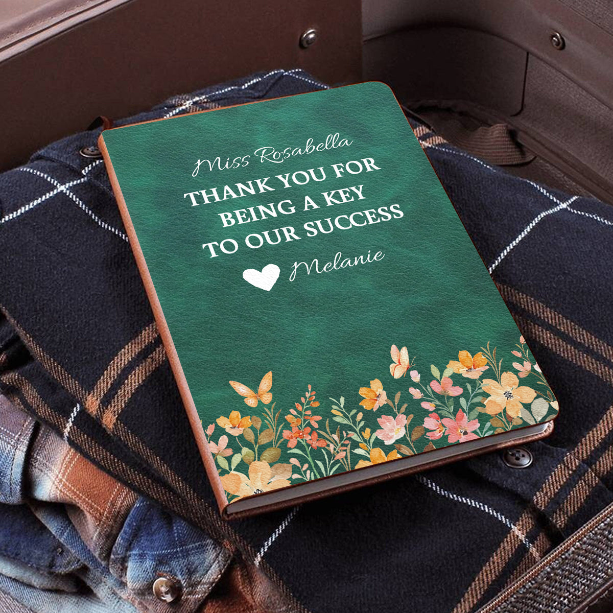 Back To School - Personalized Teacher Leather Journal