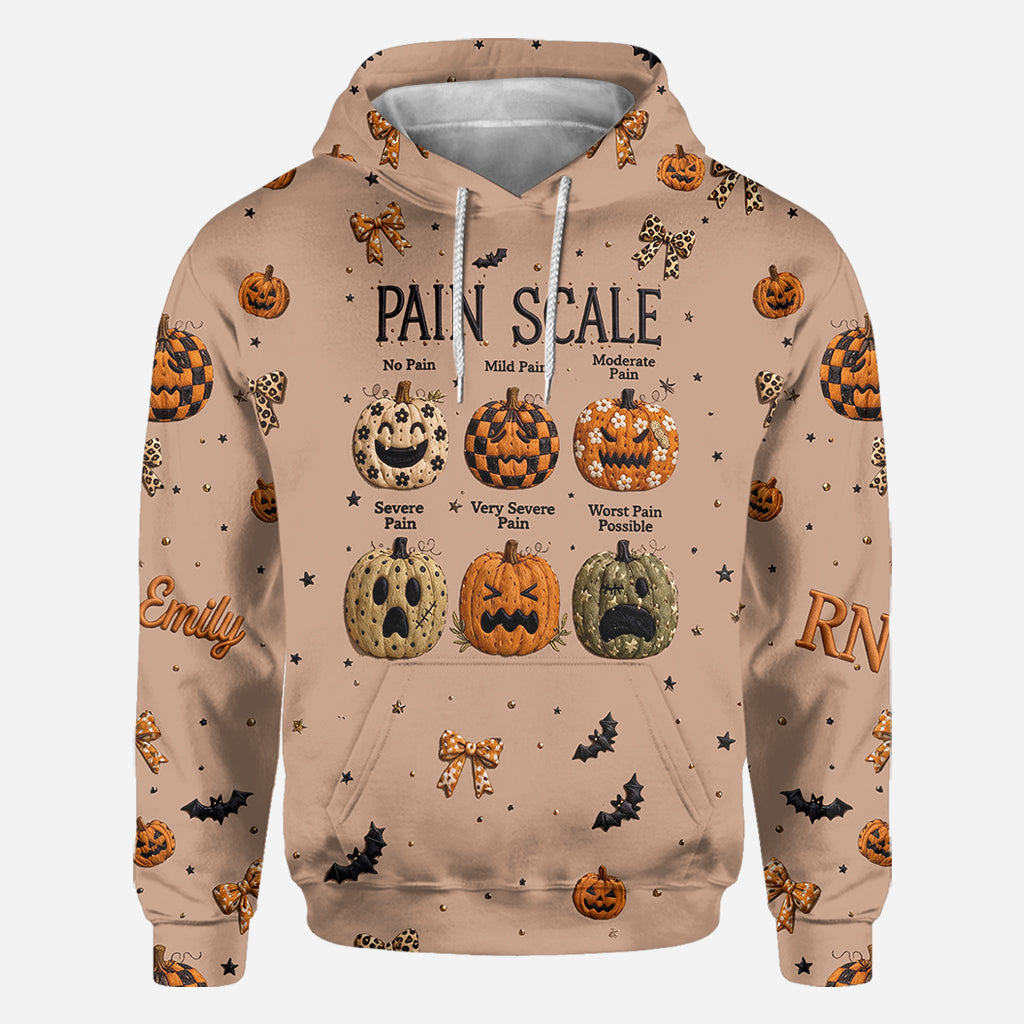 Pumpkin Pain Scale - Personalized Nurse All Over Shirt