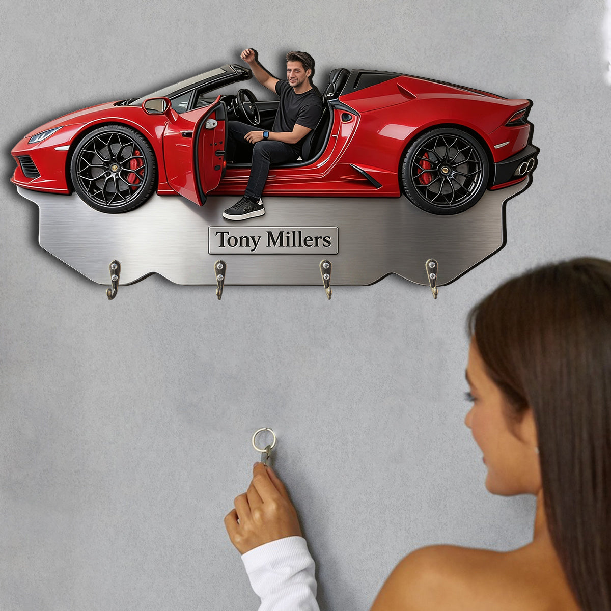Best Ride - Personalisierter Aufhängeregal für Auto-Liebhaber