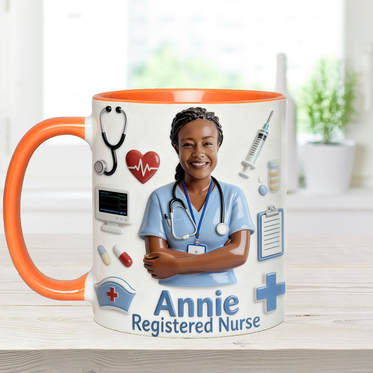 Vie d'infirmière - Mug personnalisé avec agitateurs en acrylique