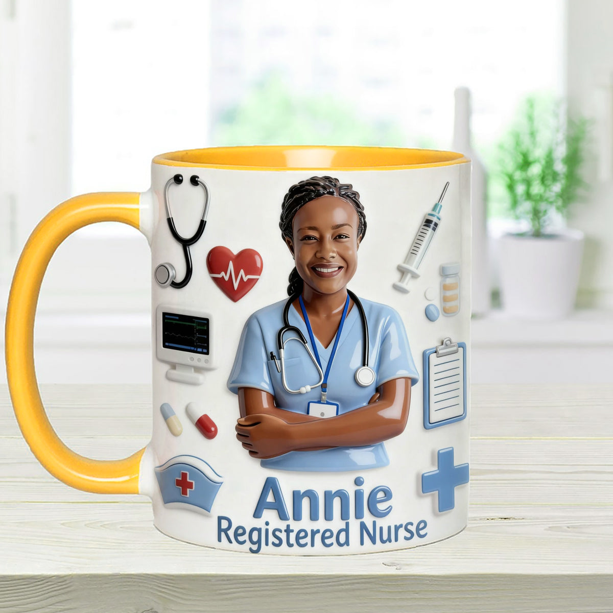 Vie d'infirmière - Mug personnalisé avec agitateurs en acrylique