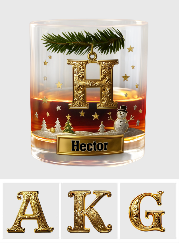 Joyeux Noël ! - Verre à whisky familial personnalisé