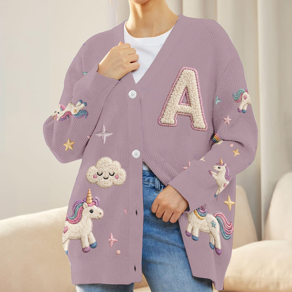 Alphabet Photo Personnalisé - Cardigan Enfant Sur Mesure