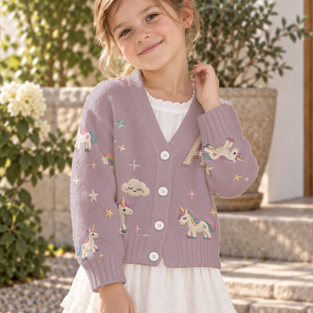 Alphabet Photo Personnalisé - Cardigan Enfant Sur Mesure