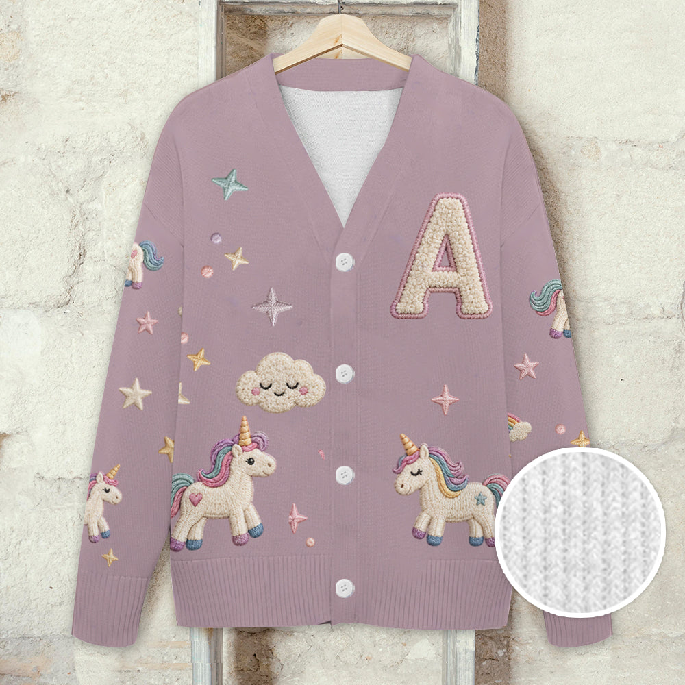 Alphabet Photo Personnalisé - Cardigan Enfant Sur Mesure