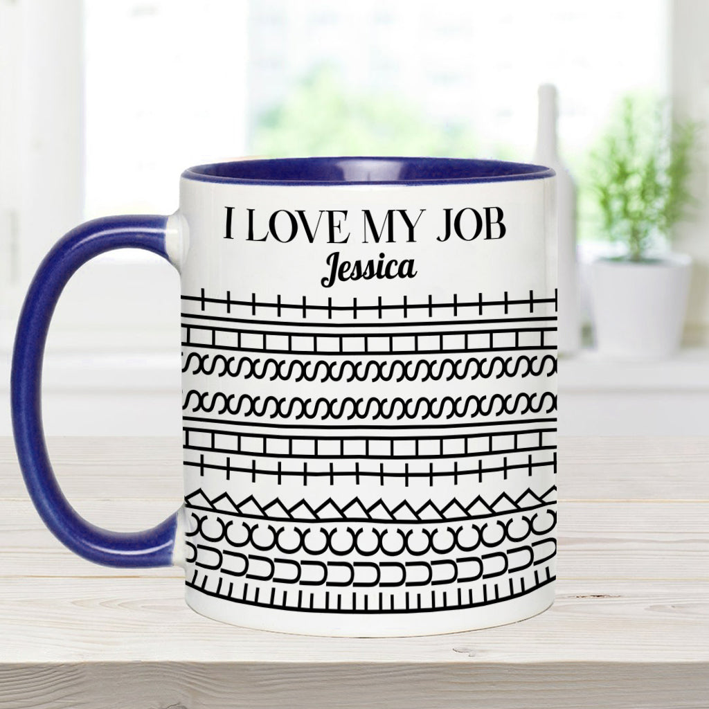 I Love My Job - Personalized Colleague Accent Mug