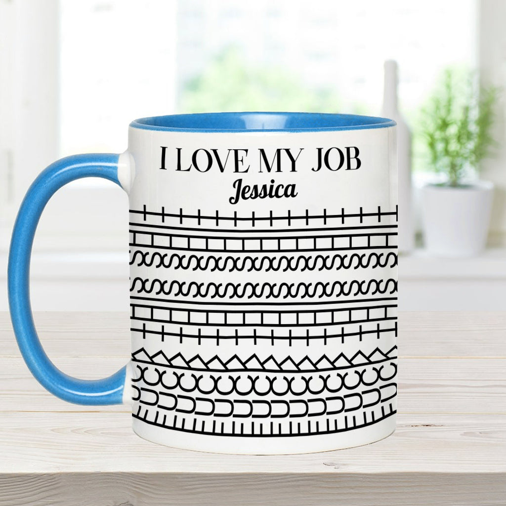 I Love My Job - Personalized Colleague Accent Mug