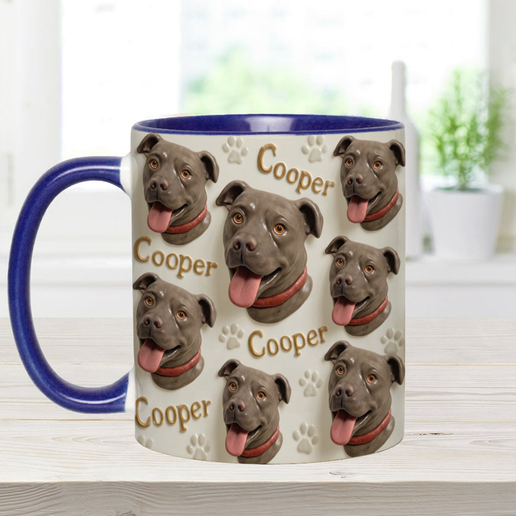 Mug personnalisé style porcelaine avec motif chien