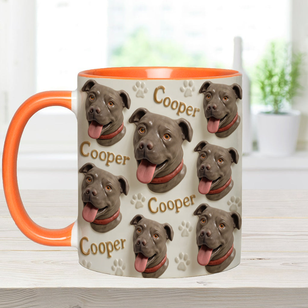 Mug personnalisé style porcelaine avec motif chien