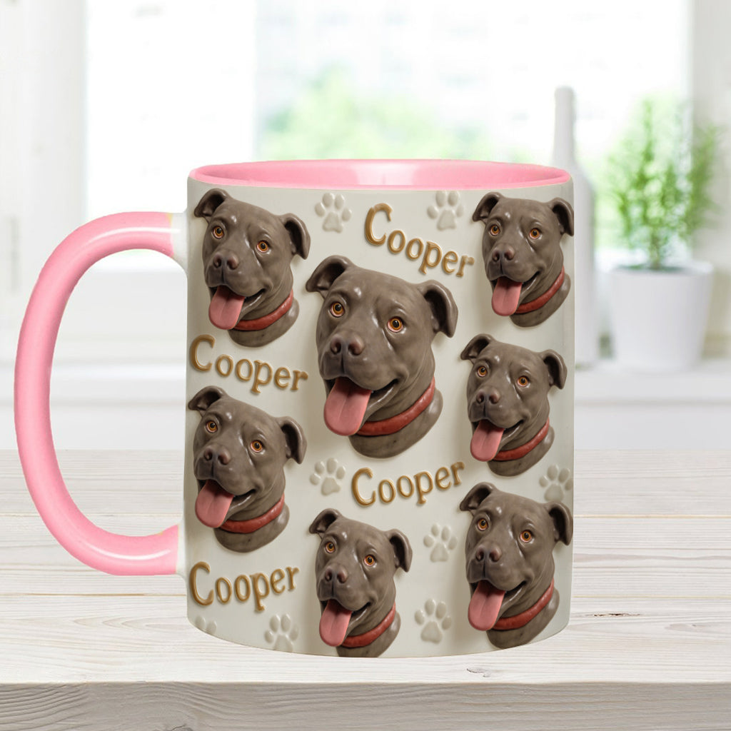 Mug personnalisé style porcelaine avec motif chien