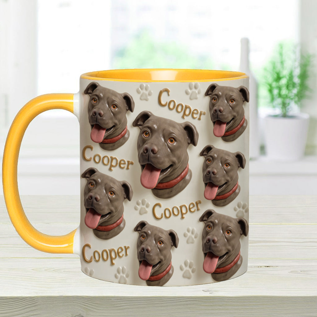 Mug personnalisé style porcelaine avec motif chien