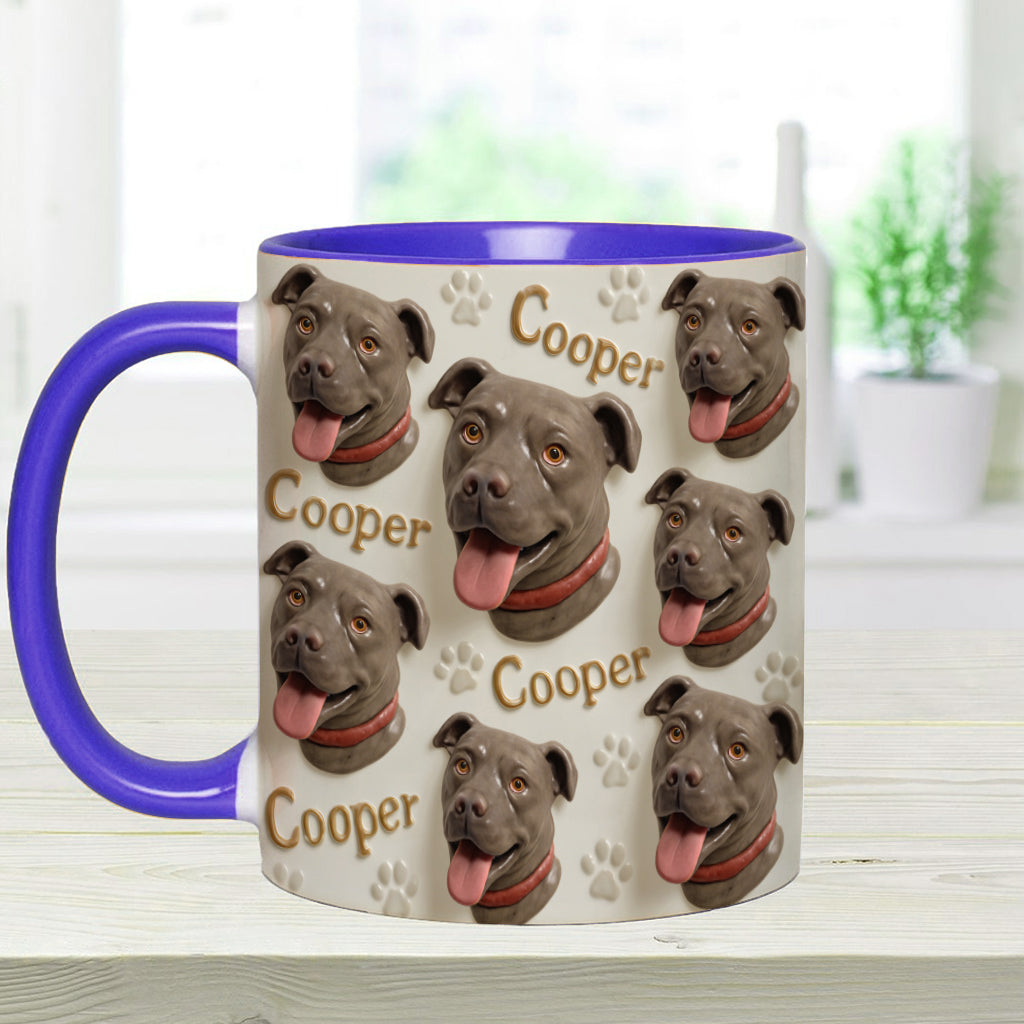 Mug personnalisé style porcelaine avec motif chien