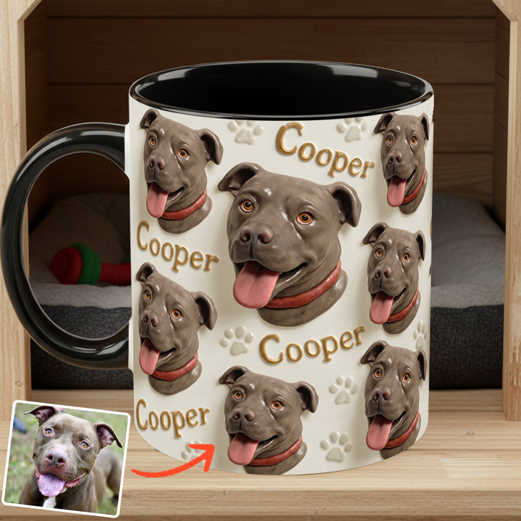 Mug personnalisé style porcelaine avec motif chien