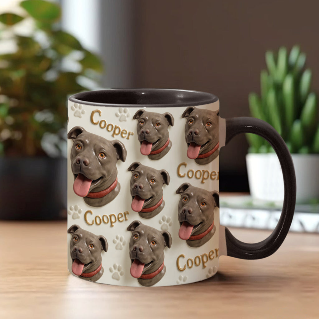 Mug personnalisé style porcelaine avec motif chien