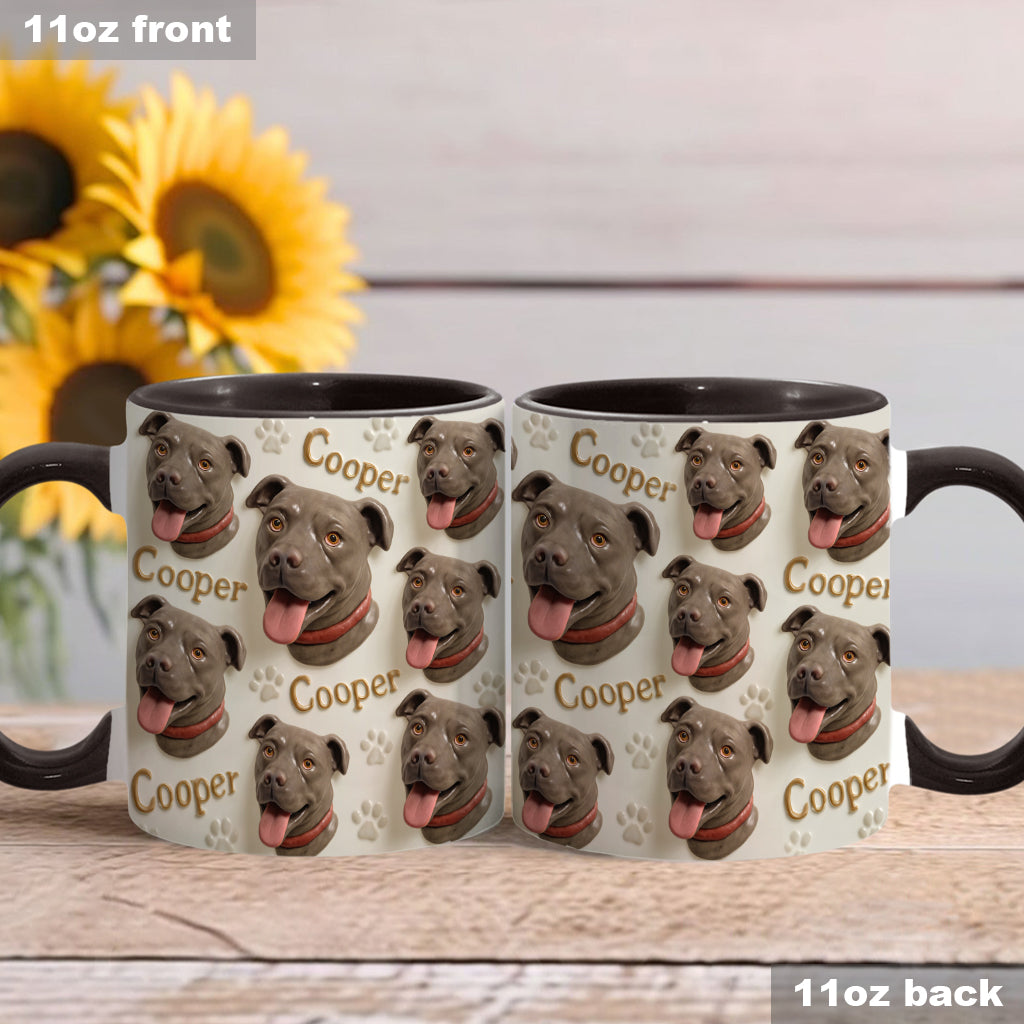 Mug personnalisé style porcelaine avec motif chien