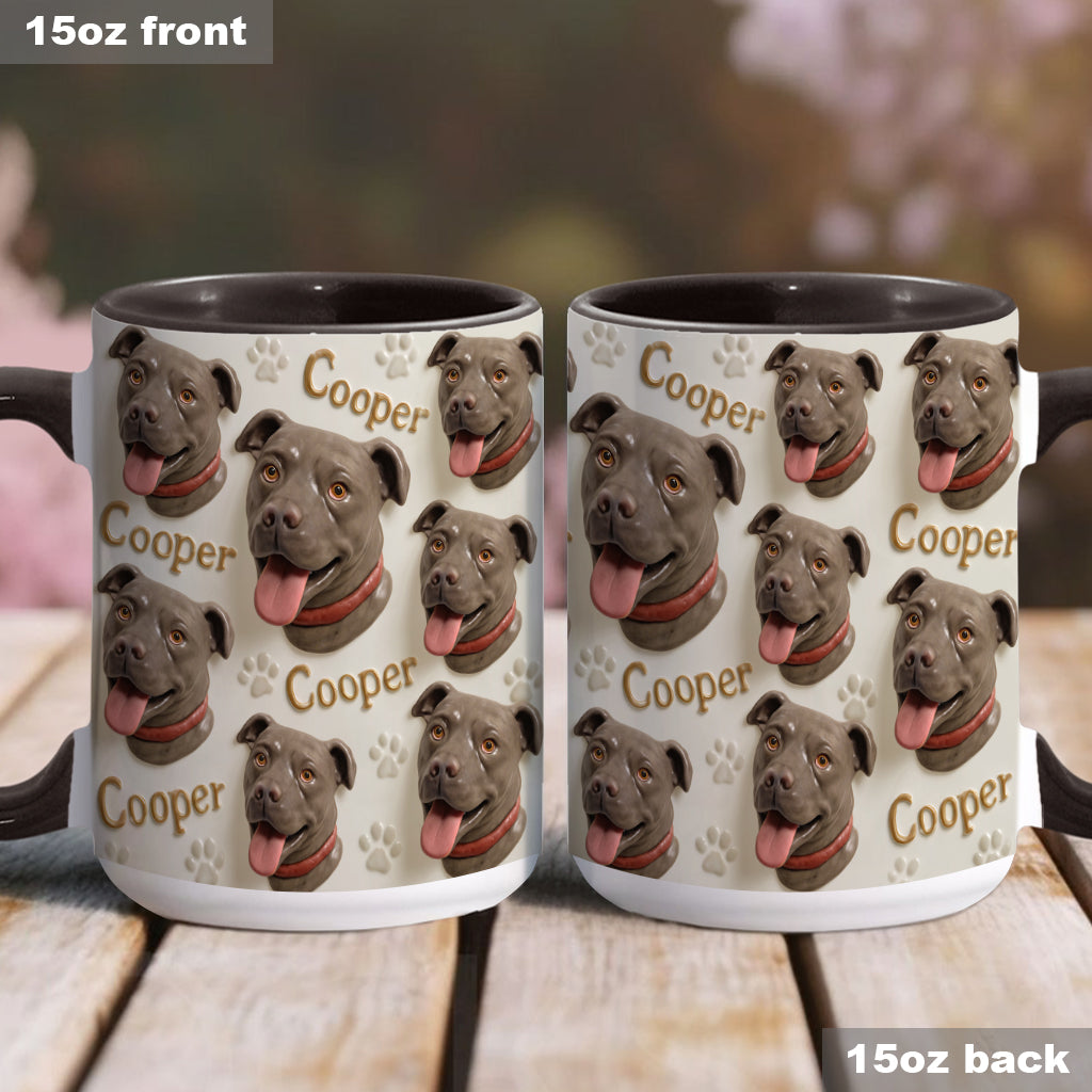 Mug personnalisé style porcelaine avec motif chien