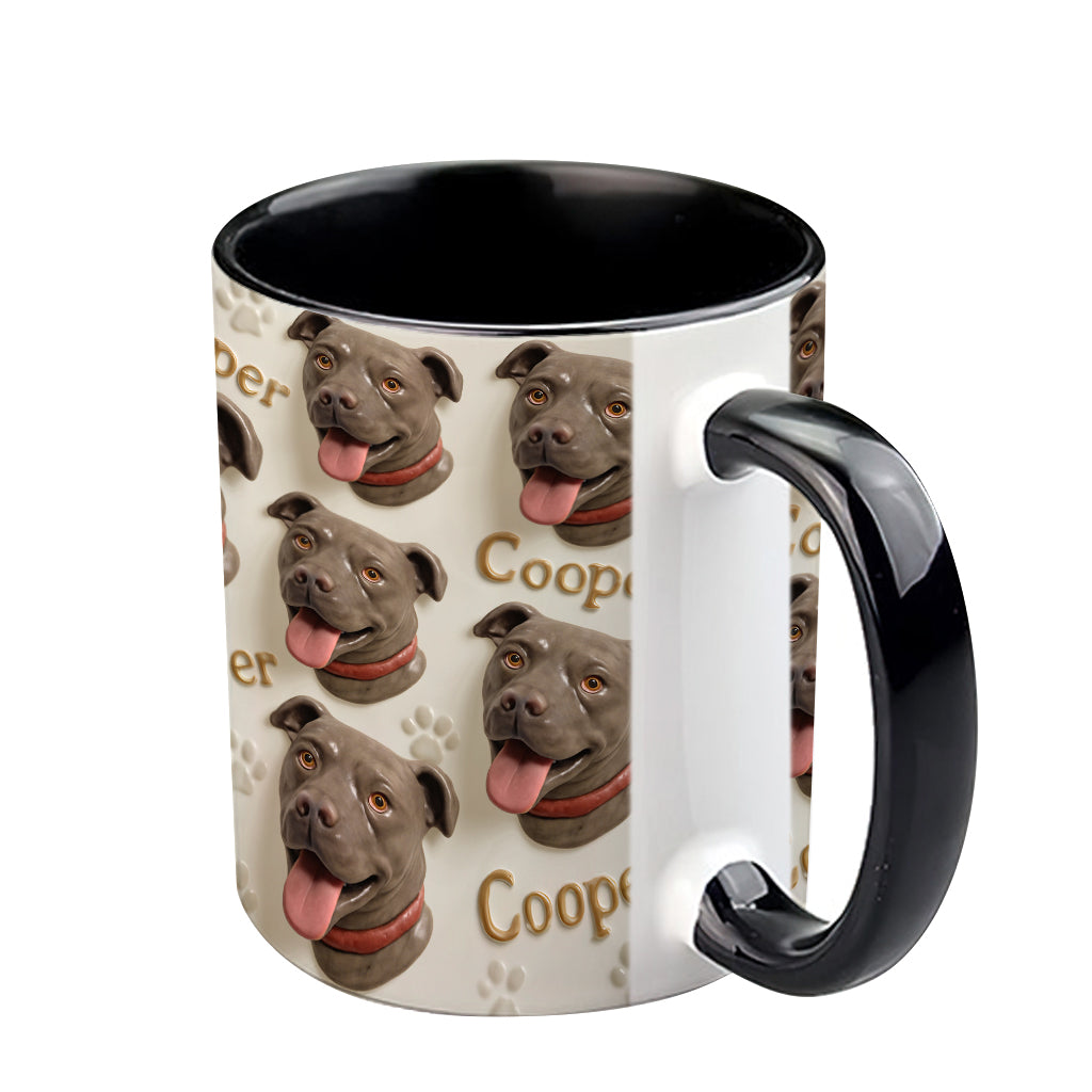 Mug personnalisé style porcelaine avec motif chien