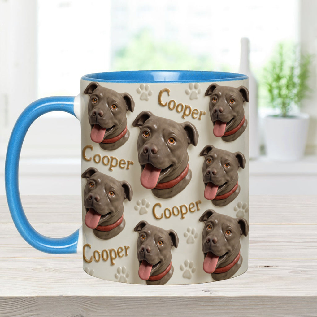 Mug personnalisé style porcelaine avec motif chien