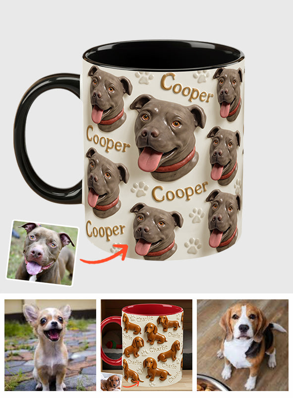 Mug personnalisé style porcelaine avec motif chien