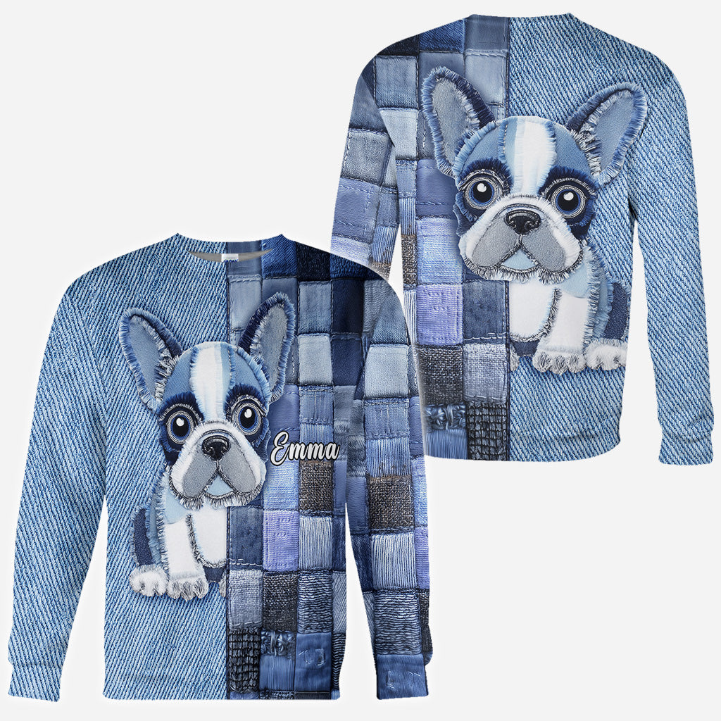 Ich liebe Französische Bulldoggen – Personalisiertes T-Shirt mit Hundemotiv