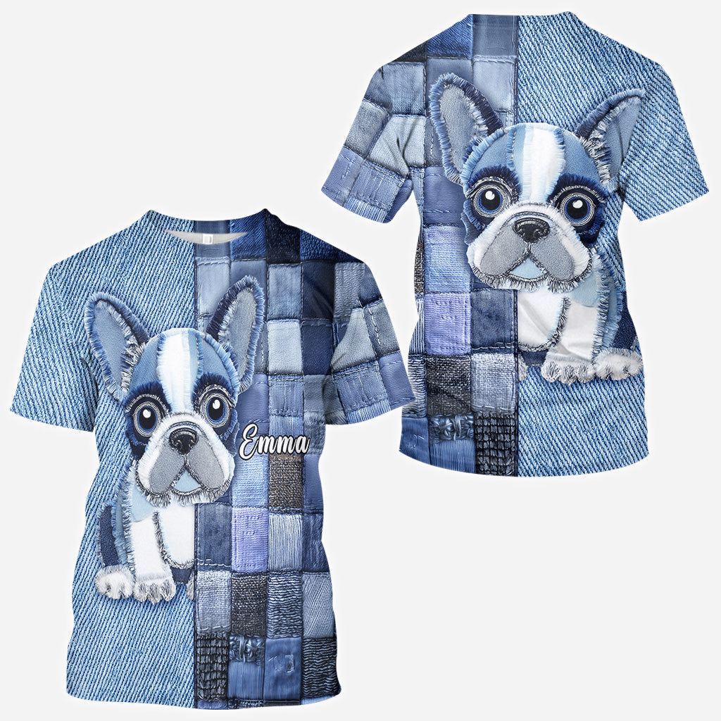 Ich liebe Französische Bulldoggen – Personalisiertes T-Shirt mit Hundemotiv