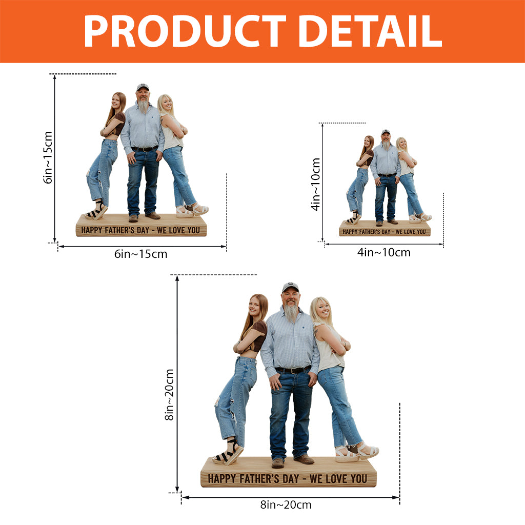 Custom Father and Son Personalized Figurine Statue - Best Dad Ever Nameplate Keepsake - Unique Father's Day Desk Ornament Gift