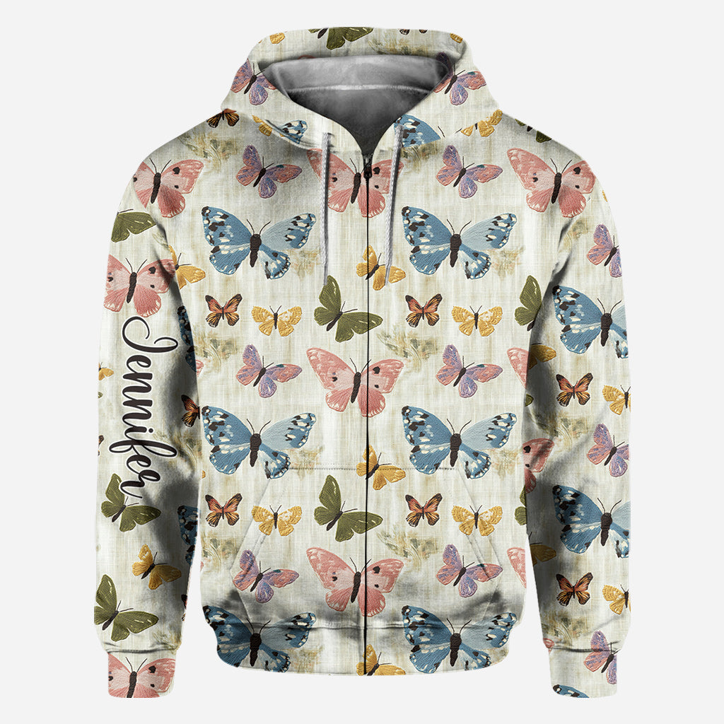 Jardin de papillons - T-shirt personnalisé à motifs de papillons