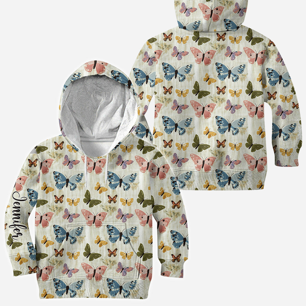 Jardin de papillons - T-shirt personnalisé à motifs de papillons