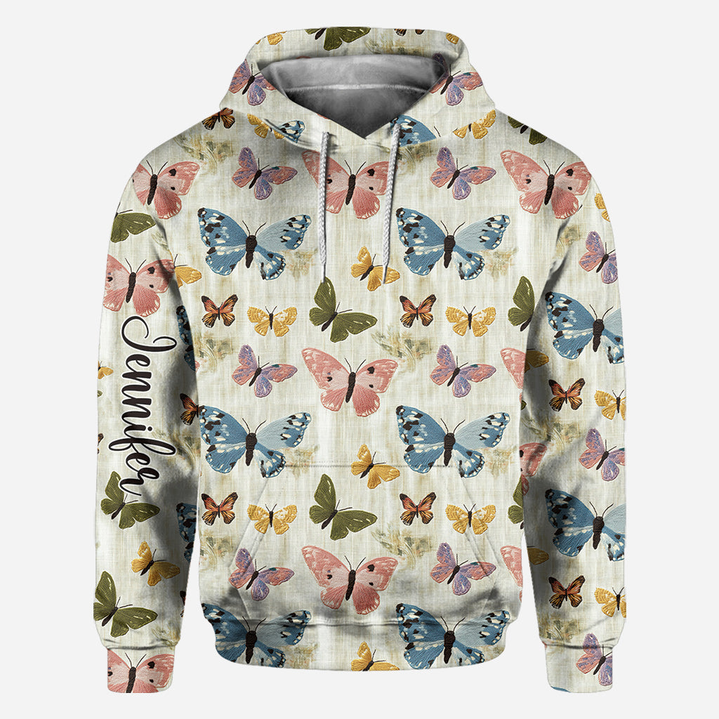 Jardin de papillons - T-shirt personnalisé à motifs de papillons