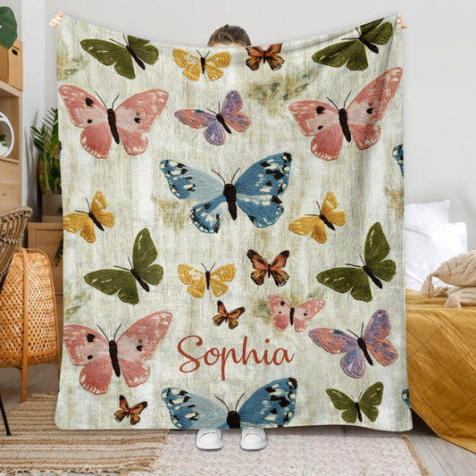 Jardin de papillons - Couverture papillon personnalisée