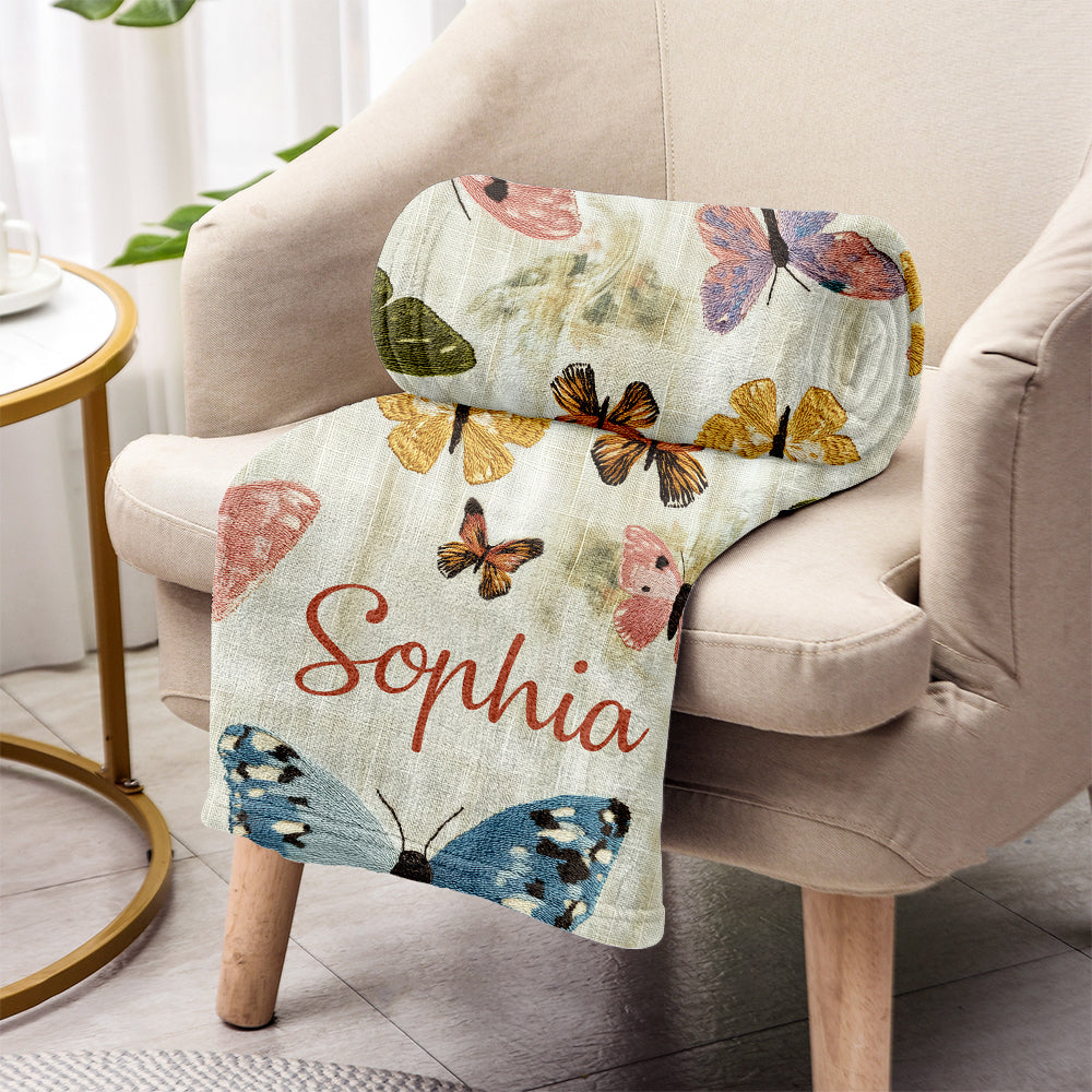 Jardin de papillons - Couverture papillon personnalisée